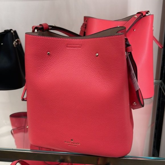 Kate Spade Marti Large Bucket Bag Dark Watermelon Gelato - Picture 10 of 16